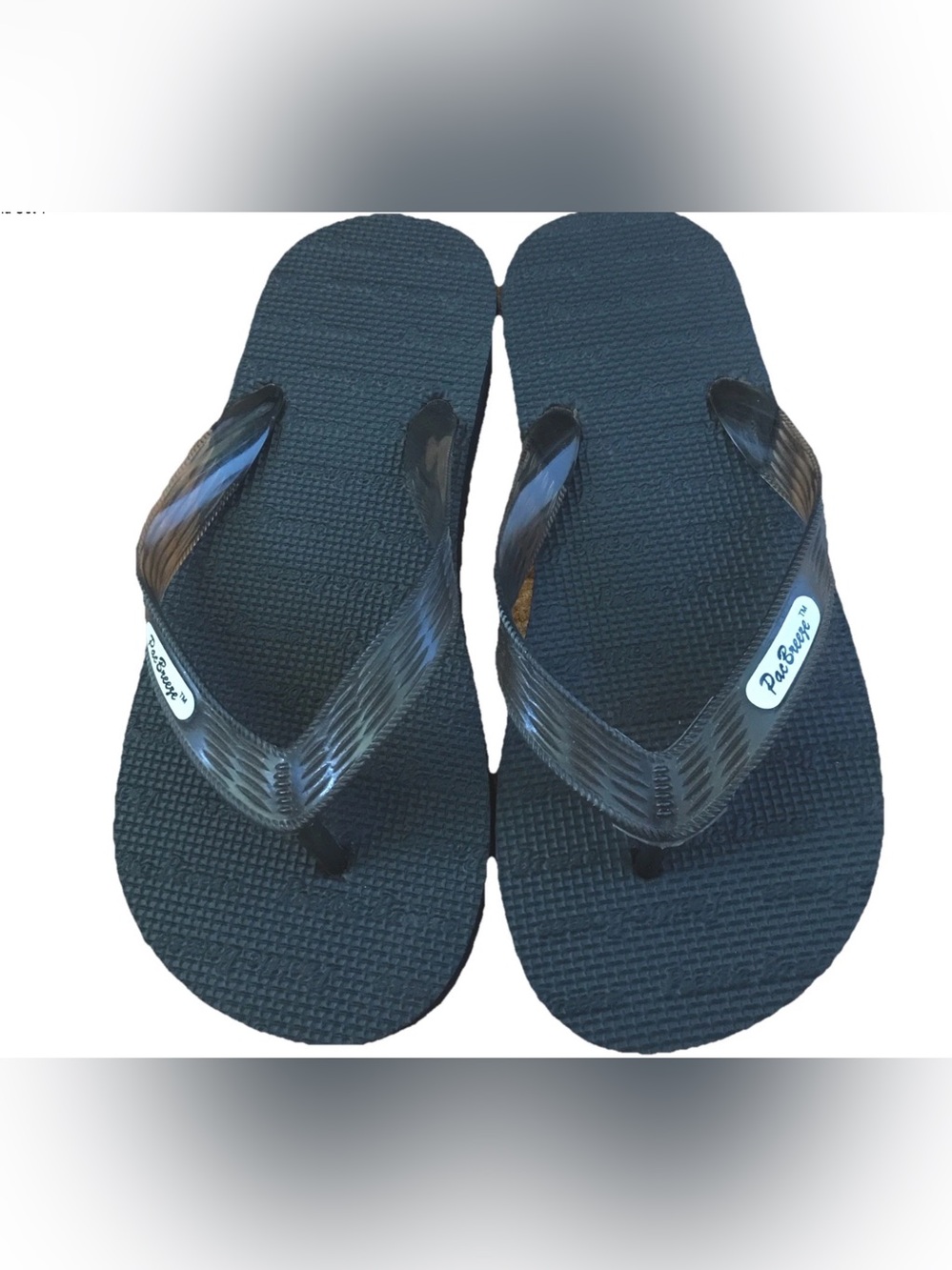 Pac Breeze Black Thong Slipper Flip Flops Big Kid or Small Adult *See Descriptio